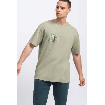 Tricou unisex lejer cu imprimeu pe piept