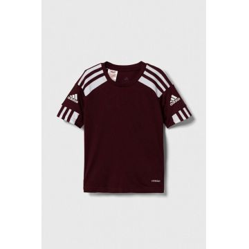 adidas Performance tricou copii culoarea bordo, modelator