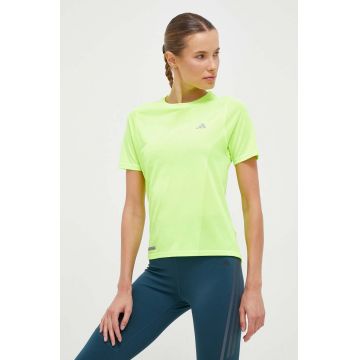 adidas Performance tricou de alergare Ultimate culoarea verde