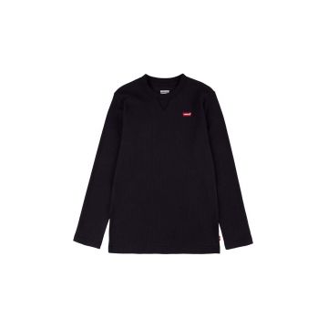 Levi's longsleeve copii culoarea negru, neted