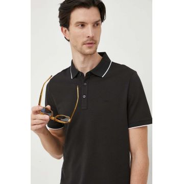 Michael Kors tricou polo barbati, culoarea negru, neted