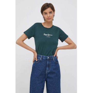 Pepe Jeans tricou din bumbac Wendys culoarea verde