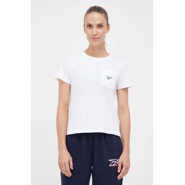 Reebok tricou Reebok Identity femei, culoarea alb