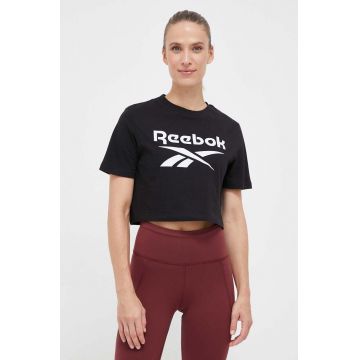 Reebok tricou Reebok Identity femei, culoarea negru