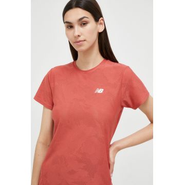 New Balance tricou de alergare Q Speed culoarea rosu