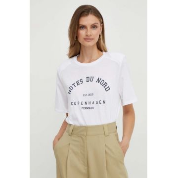 Notes du Nord tricou femei, culoarea alb