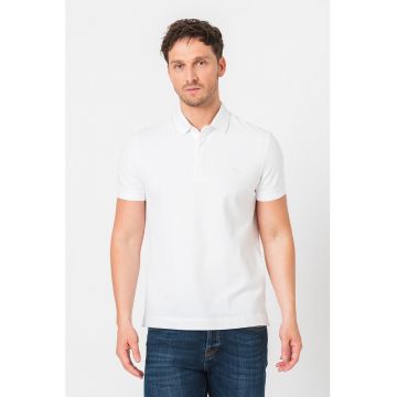 Tricou polo regular fit cu logo discret