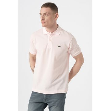 Tricou polo de bumbac cu aspect pique