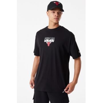 Tricou supradimensionat cu imprimeu grafic Chicago Bulls City