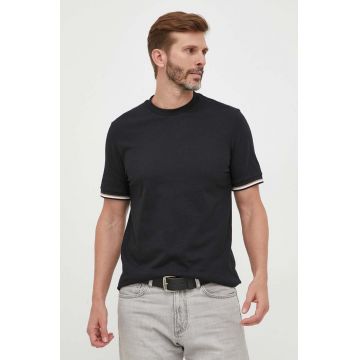 BOSS tricou din bumbac culoarea negru, uni 50501097