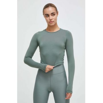 Casall longsleeve de yoga culoarea verde