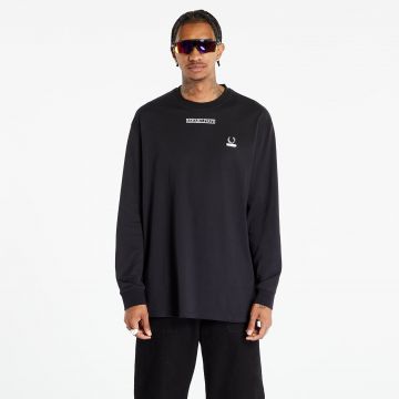 Tricou FRED PERRY x RAF SIMONS Embroidered Long Sleeve T-Shirt Black