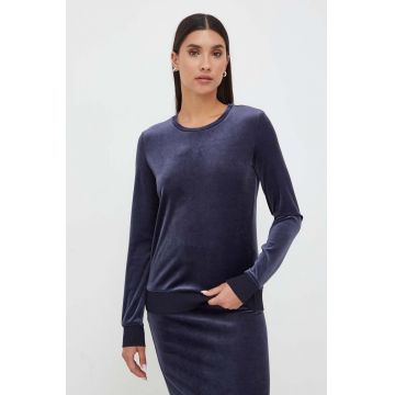 Max Mara Leisure longsleeve culoarea albastru marin