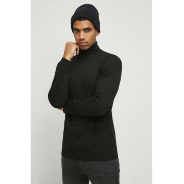 Medicine longsleeve barbati, culoarea negru, melanj