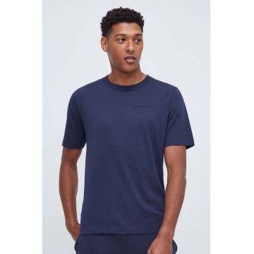 Peak Performance tricou din bumbac culoarea albastru marin, neted