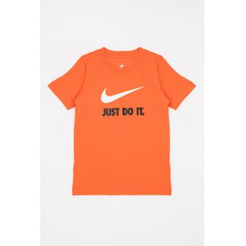 Tricou cu decolteu la baza gatului si imprimeu Swoosh