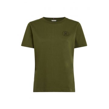 Tricou de bumbac organic cu broderie logo