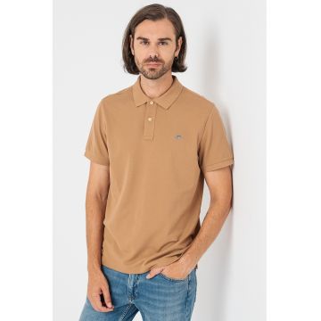 Tricou polo din bumbac cu aspect pique