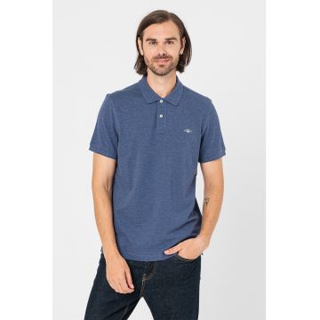 Tricou polo din bumbac cu model pique