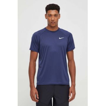 Nike tricou de antrenament culoarea albastru marin, neted