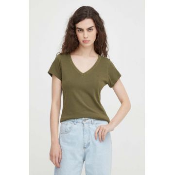 G-Star Raw tricou din bumbac femei, culoarea verde