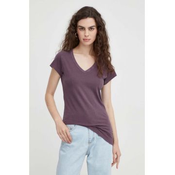 G-Star Raw tricou din bumbac femei, culoarea violet