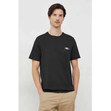 Michael Kors tricou din bumbac barbati, culoarea negru, cu imprimeu