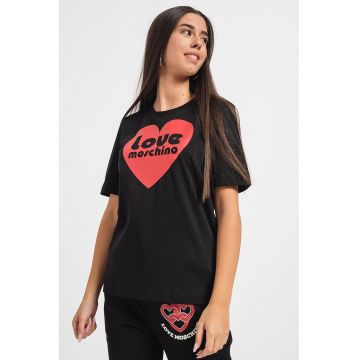 Tricou de bumbac cu imprimeu logo