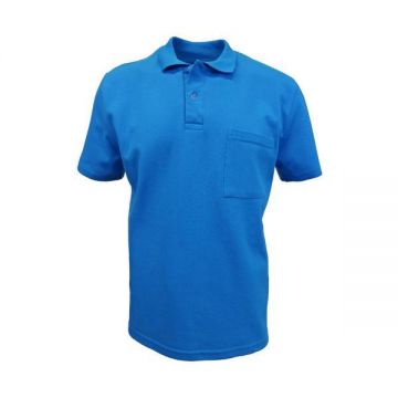 Tricou polo barbat, albastru, Saturn 2XL