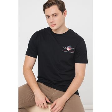 Tricou regular fit din bumbac cu broderie logo