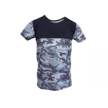 Tricou barbat Scaface, albastru cu model de camuflaj, marime S