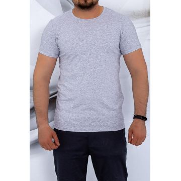 Tricou Barbati D236 Gri | Fashion