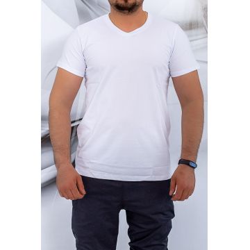 Tricou Barbati D237 Alb | Fashion