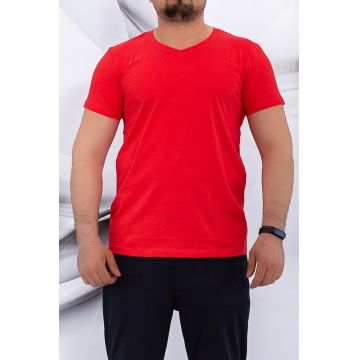 Tricou Barbati D237 Rosu | Fashion