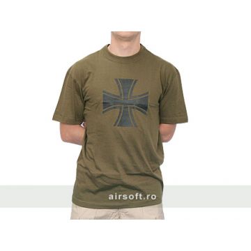 TRICOU CULOARE OLIV IMP. CRUCEA WEHRMACHT