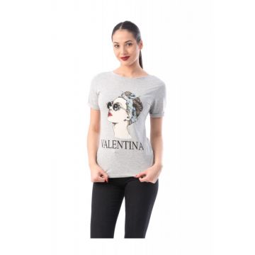 Tricou Dama 8122 VALENTINA Gri Deschis | Adrom