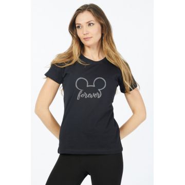 Tricou Dama 8734-2 FOREVER Negru | Adrom