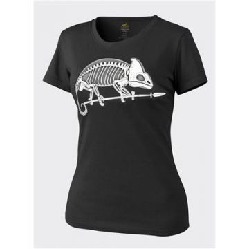 TRICOU DE DAMA CU MANECA SCURTA - CHAMELEON SKELETON - BLACK