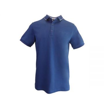 Tricou polo barbat, regular fit, albastru, marime 2XL