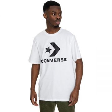 Tricou unisex Converse Logo Chev Tee 10025458-102, M, Alb