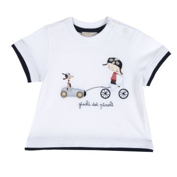 Tricou copii Chicco, alb, 67232