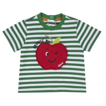 Tricou copii Chicco, alb cu albastru, 67546