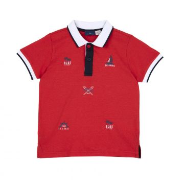 Tricou copii Chicco Polo, rosu, 33630-64MC