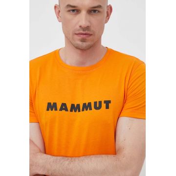 Mammut tricou sport Core Logo culoarea portocaliu, cu imprimeu