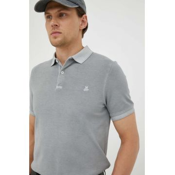 Marc O'Polo tricou polo barbati, culoarea gri, neted