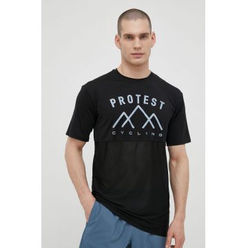 Protest tricou de ciclism Prtcornet culoarea negru, cu imprimeu