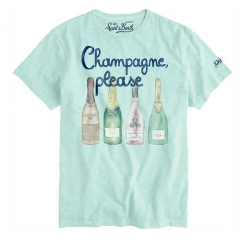 Champagne, please print man t-shirt xxl