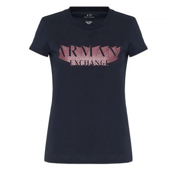 Slim-fit tee with contrast print xs