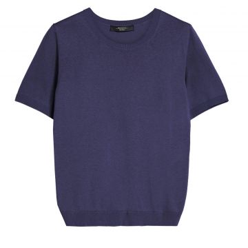 Cotton and silk yarn T-shirt M