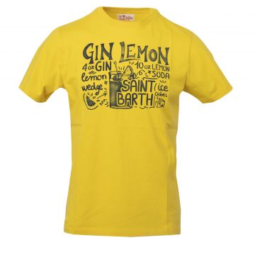 T-shirt men cotton classic lemon ingredients l